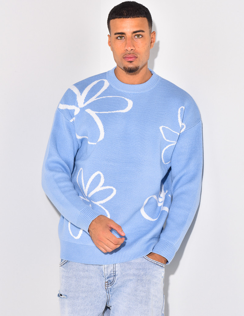 Pull en laine à motifs