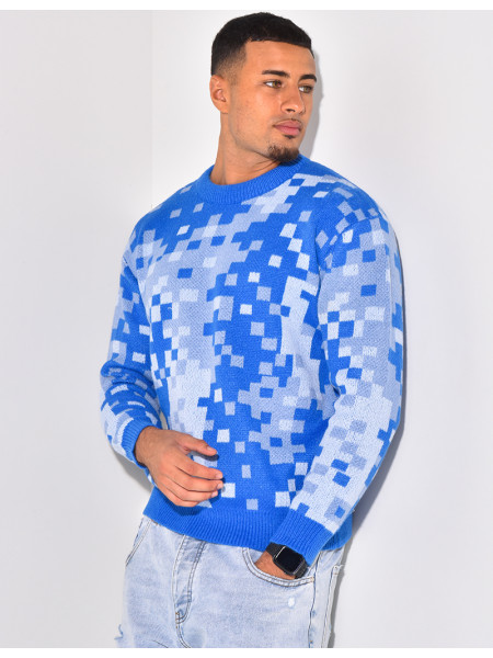 Pull en laine à motifs