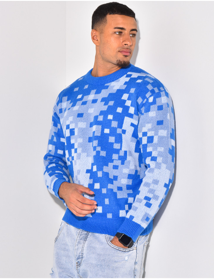 Pull en laine à motifs