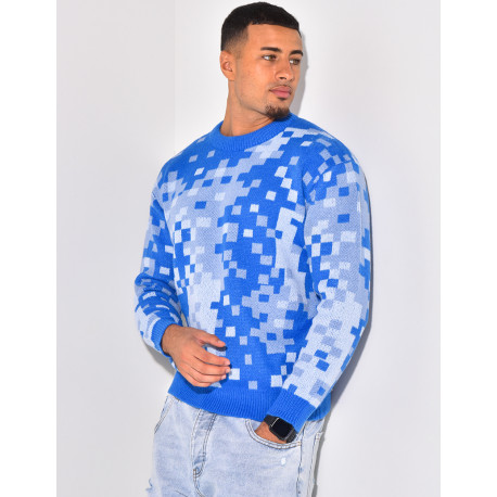 Pull en laine à motifs