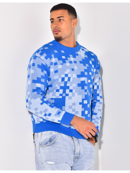 Pull en laine à motifs