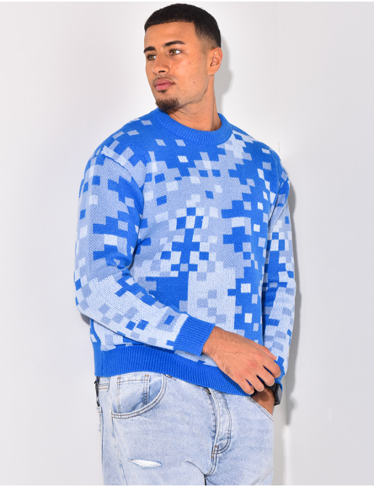 Pull en laine à motifs