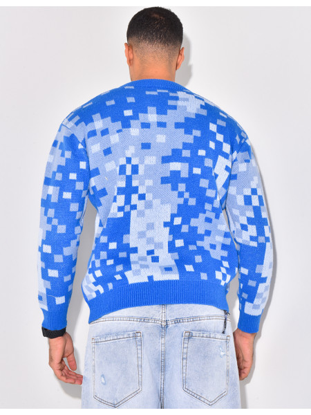 Pull en laine à motifs