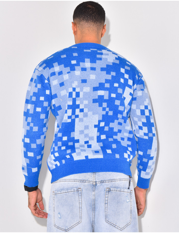 Pull en laine à motifs