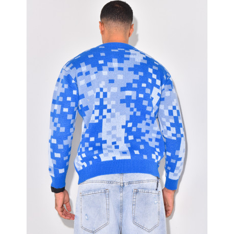 Pull en laine à motifs