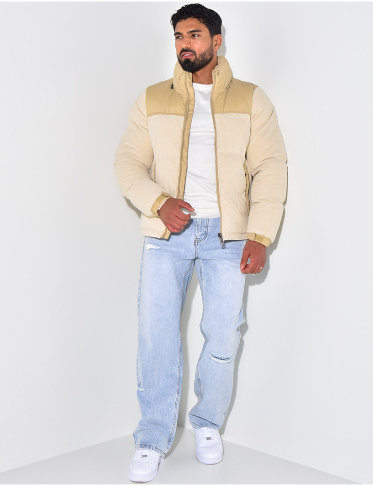 Doudoune bi-matière