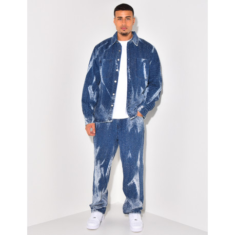 Ensemble pantalon et chemise en jeans