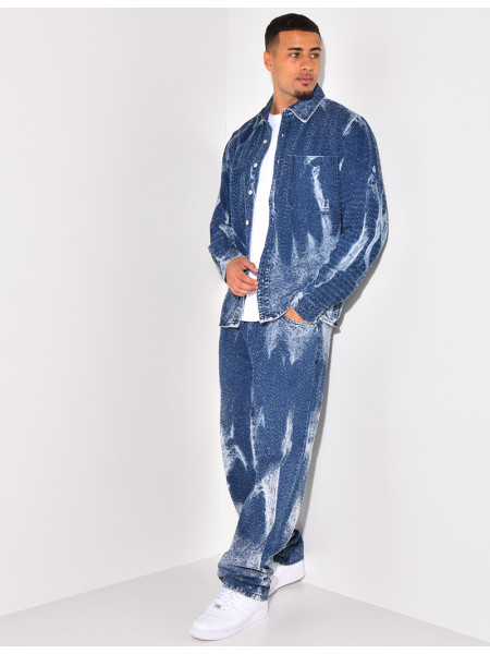 Ensemble pantalon et chemise en jeans