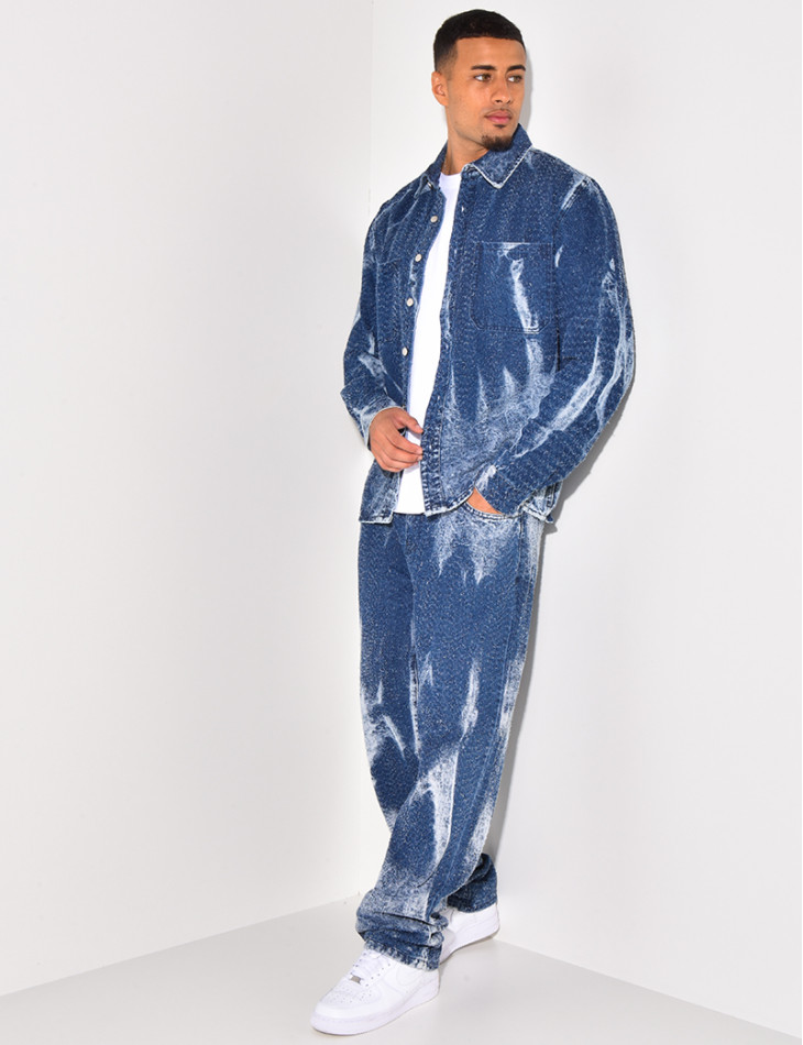 Ensemble pantalon et chemise en jeans