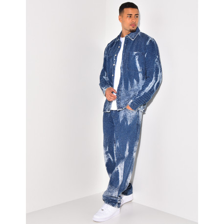 Ensemble pantalon et chemise en jeans