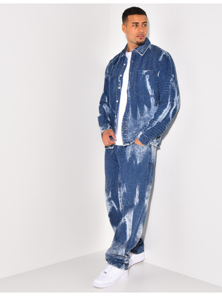 Ensemble pantalon et chemise en jeans