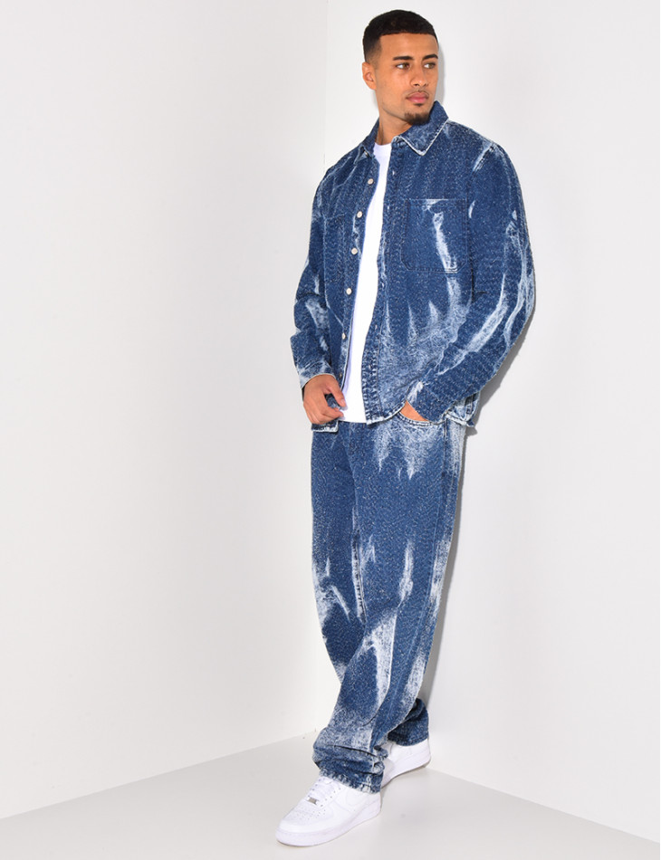 Ensemble pantalon et chemise en jeans