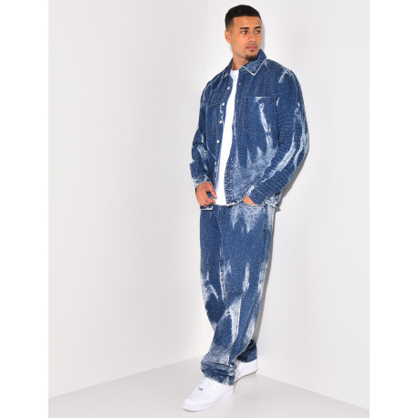 Ensemble pantalon et chemise en jeans