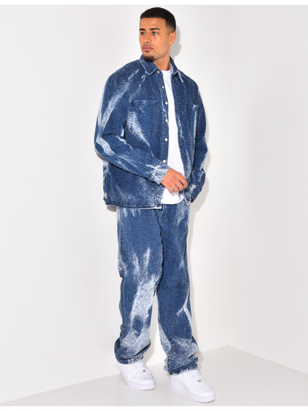 Ensemble pantalon et chemise en jeans