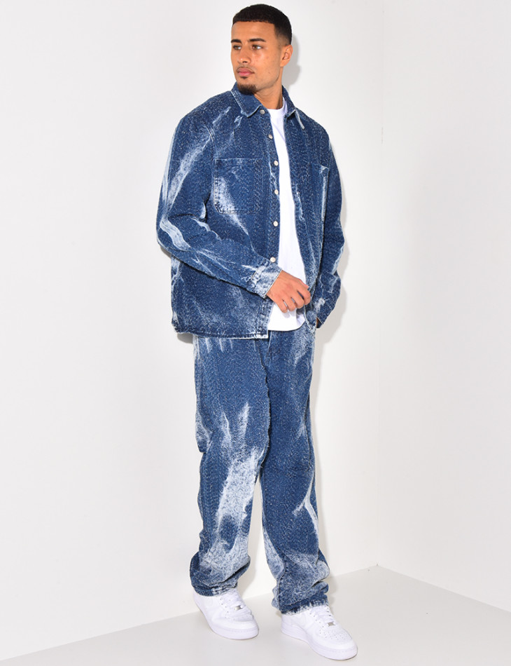 Ensemble pantalon et chemise en jeans