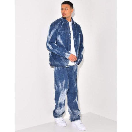 Ensemble pantalon et chemise en jeans