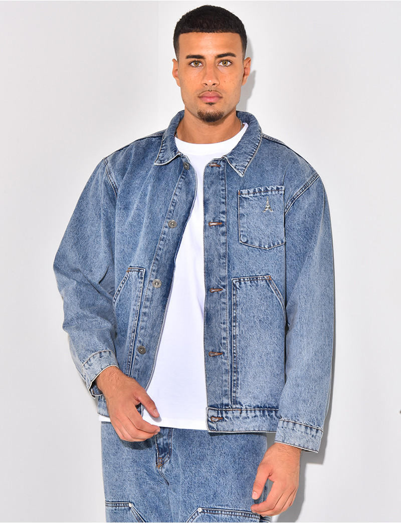 Veste en jeans unie
