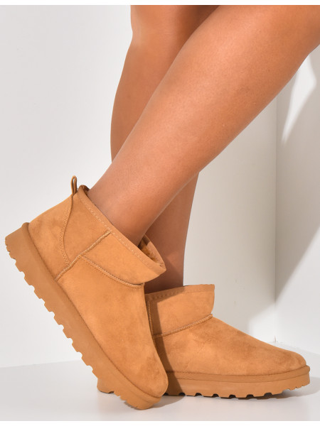 Bottines fourrées en suédine