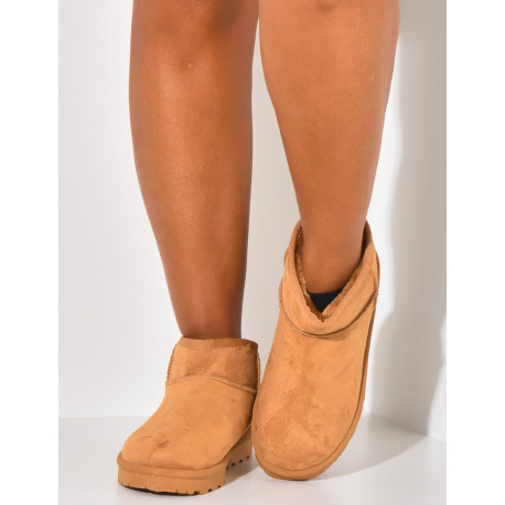 Bottines fourrées en suédine