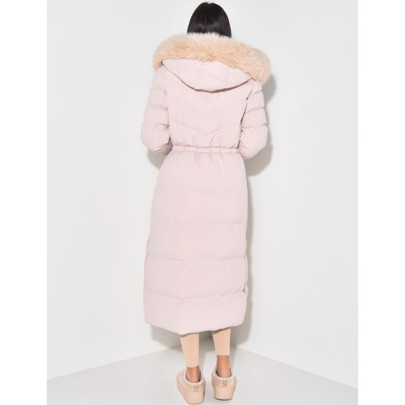Long down jacket with hood