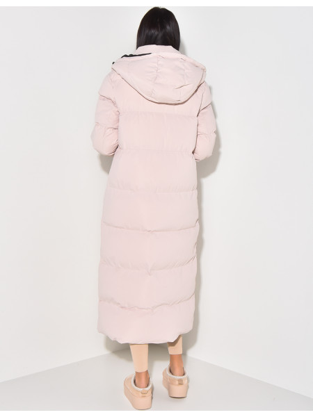 Doudoune longue matelassée à capuche