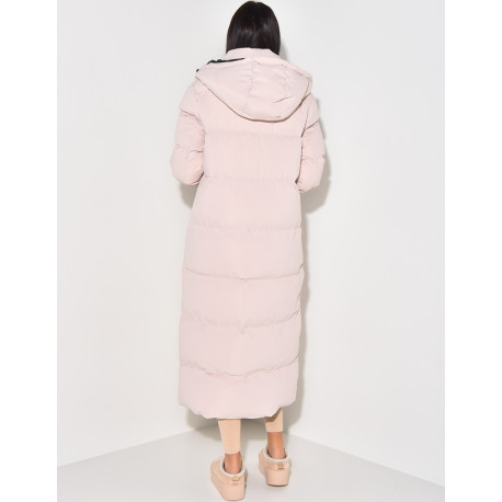 Doudoune longue matelassée à capuche