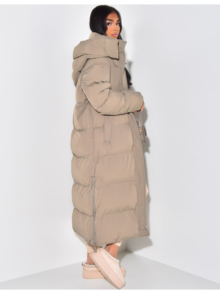 Doudoune longue à capuche