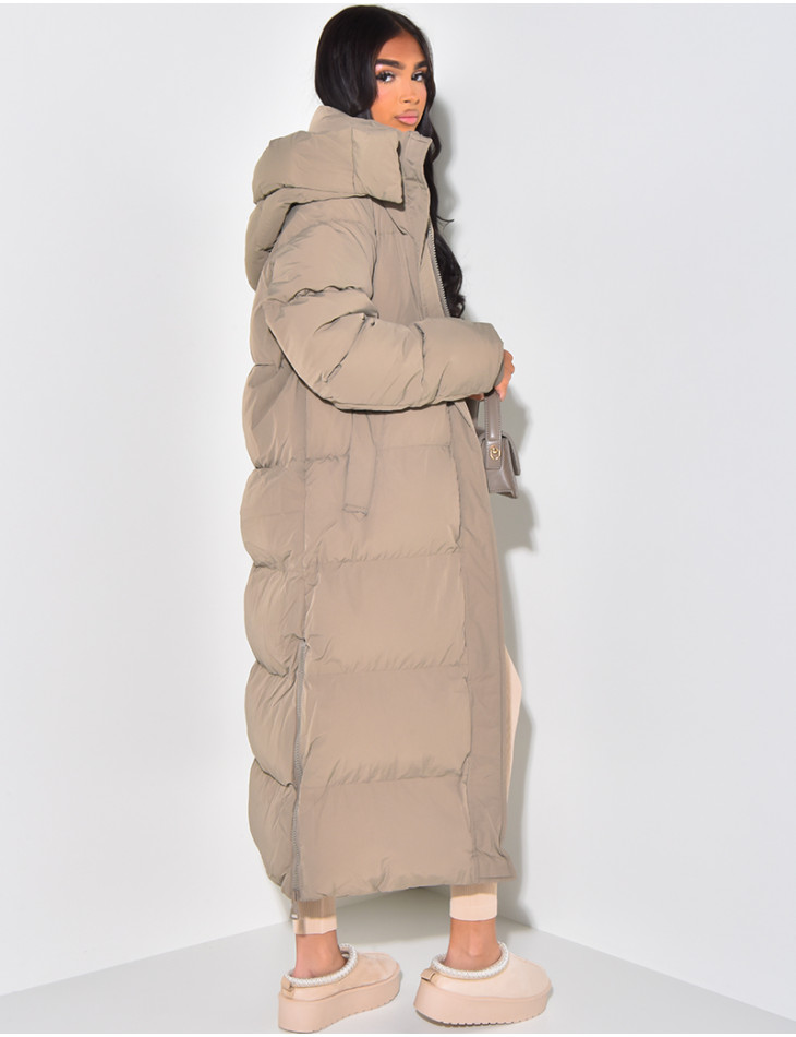 Doudoune longue à capuche
