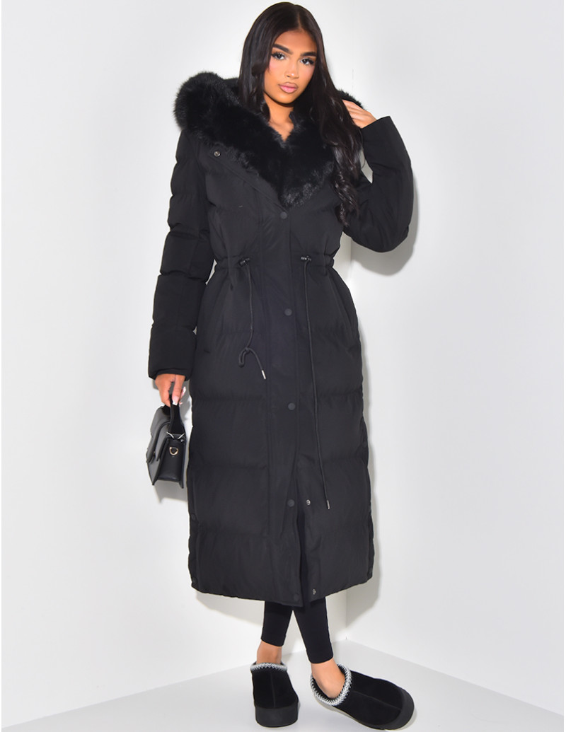 Doudoune longue à capuche...