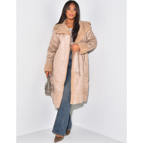 Manteau long fourré style perfecto