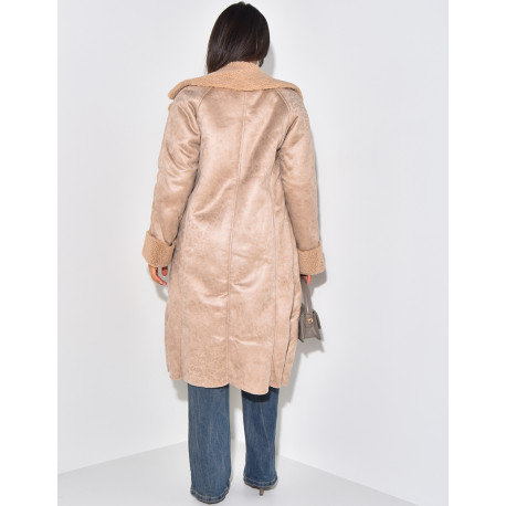 Manteau long fourré style perfecto
