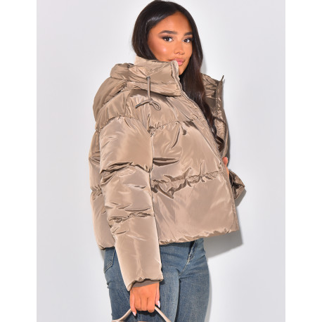 Doudoune courte à capuche