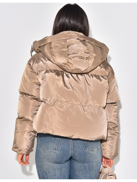 Doudoune courte à capuche