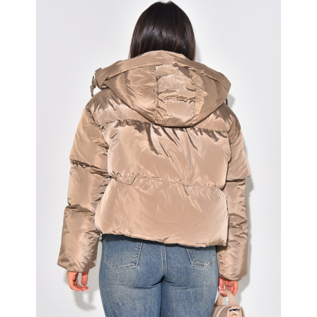 Doudoune courte à capuche