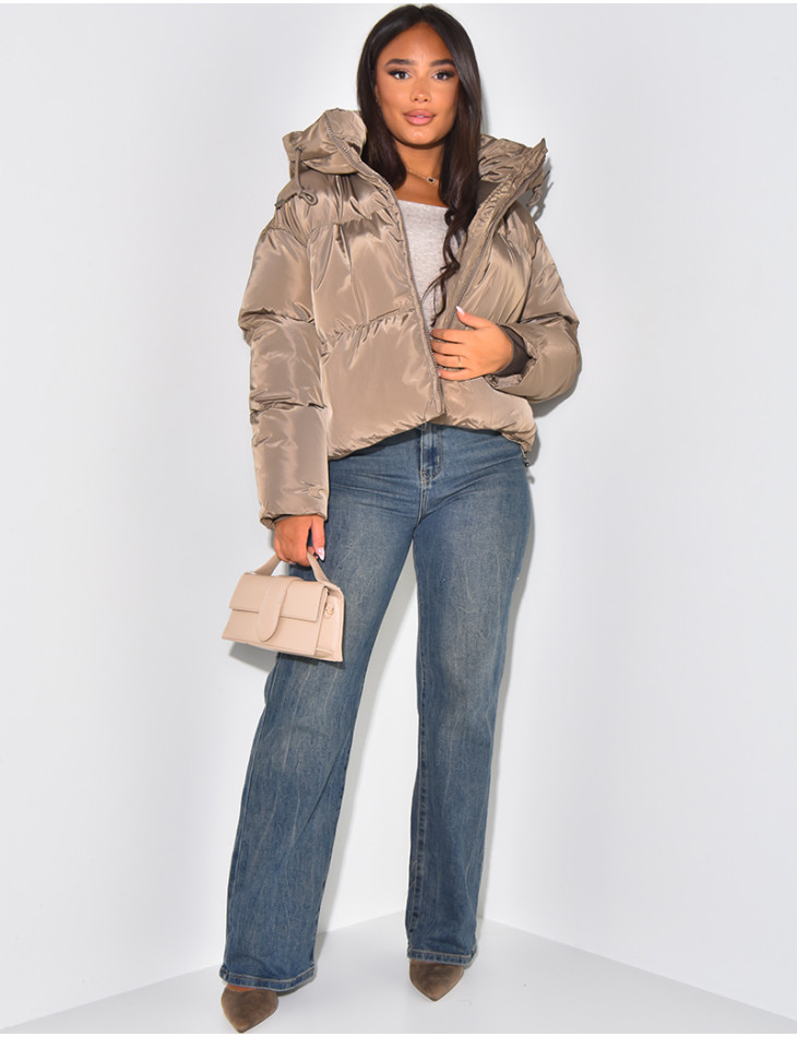 Doudoune courte à capuche