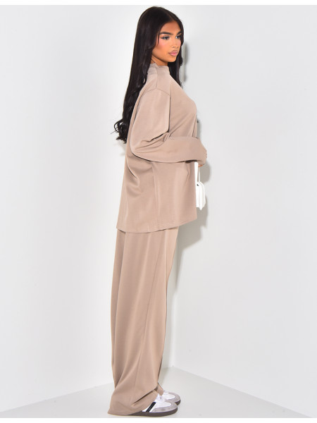 Ensemble pantalon droit et t-shirt long