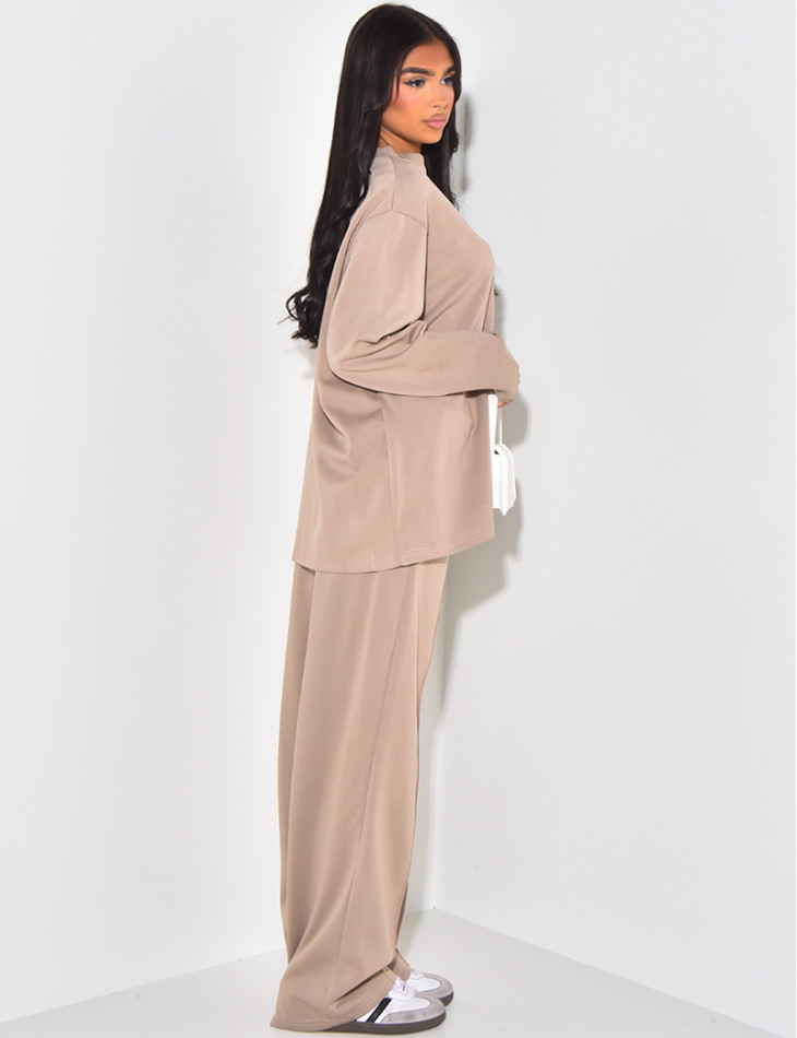 Ensemble pantalon droit et t-shirt long