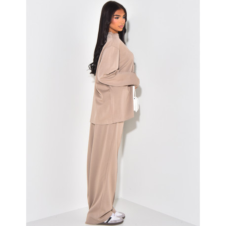 Ensemble pantalon droit et t-shirt long