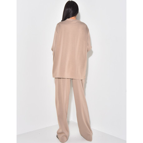 Ensemble pantalon droit et t-shirt long