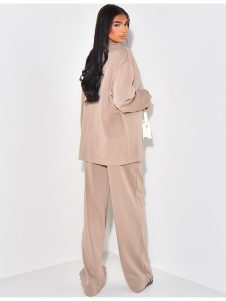 Ensemble pantalon droit et t-shirt long