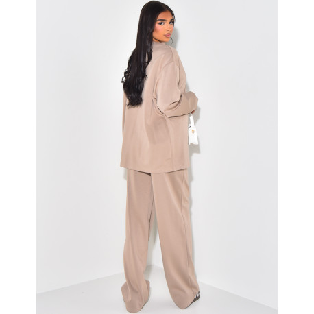 Ensemble pantalon droit et t-shirt long