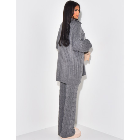 Ensemble pantalon et pull en laine