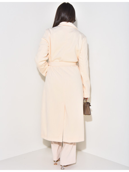 Langer Mantel mit Kaschmir-Effekt zum Binden.