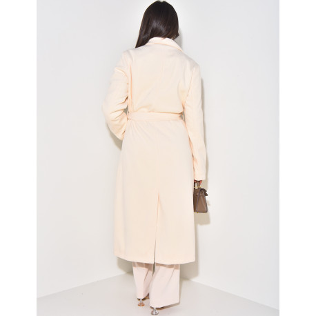 Langer Mantel mit Kaschmir-Effekt zum Binden.