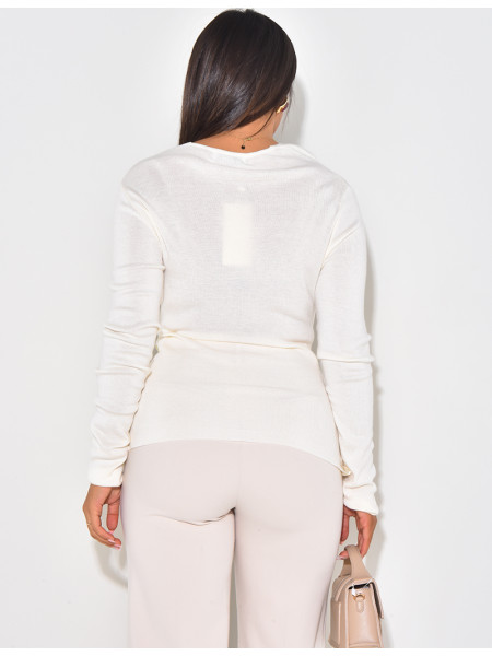 Pull cache-coeur effet croisé