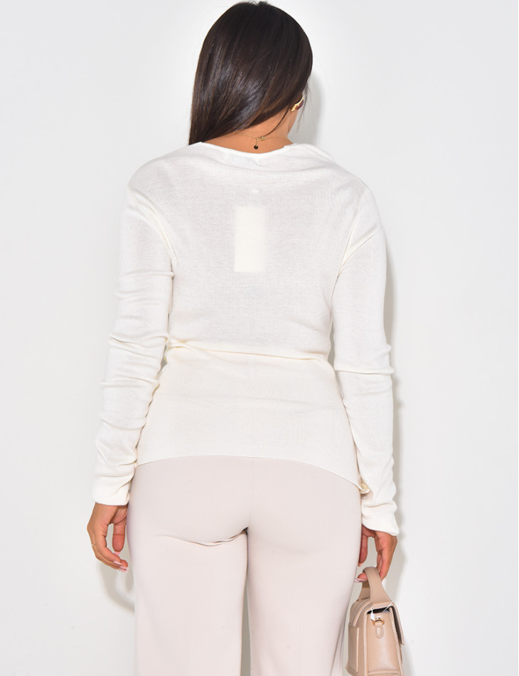 Pull cache-coeur effet croisé