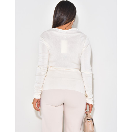 Pull cache-coeur effet croisé