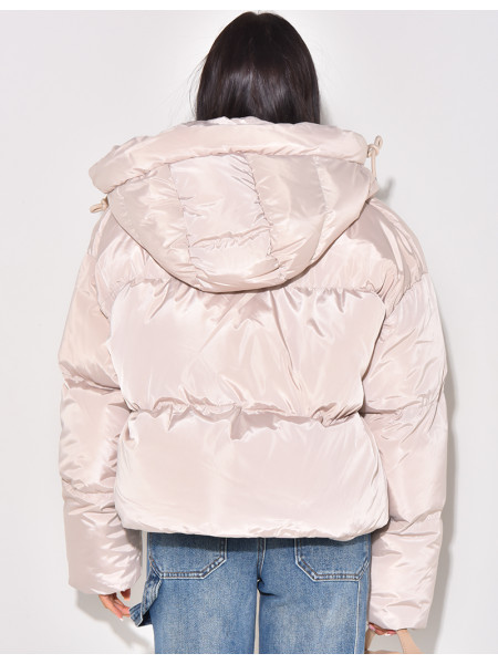 Doudoune courte à capuche