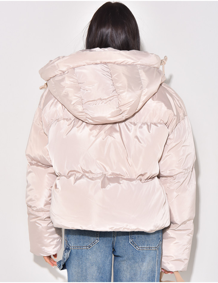 Doudoune courte à capuche