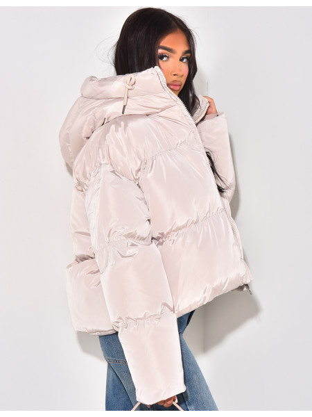 Doudoune courte à capuche